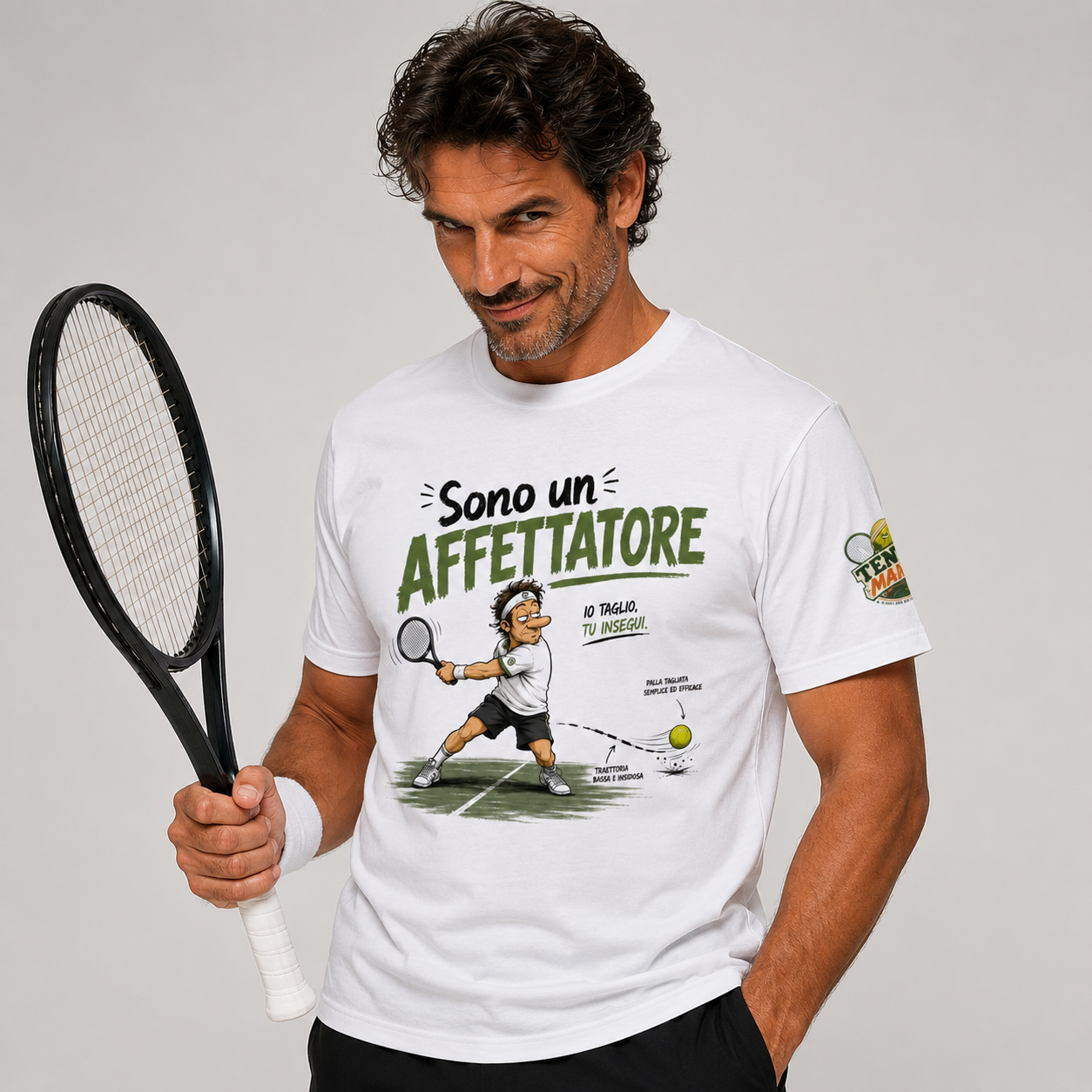 T-shirt "Sono un Affettatore" — Tennis Marcio