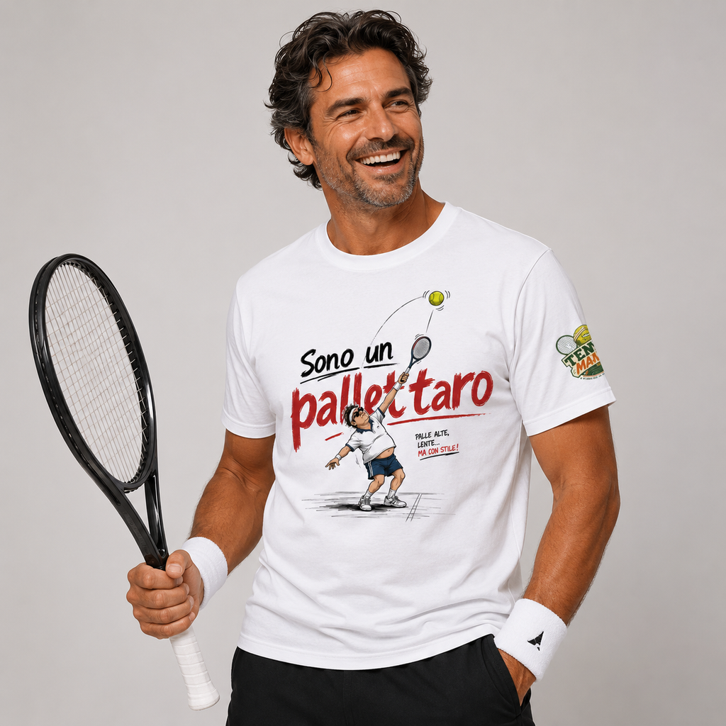 T-shirt "Sono un Pallettaro" — Tennis Marcio