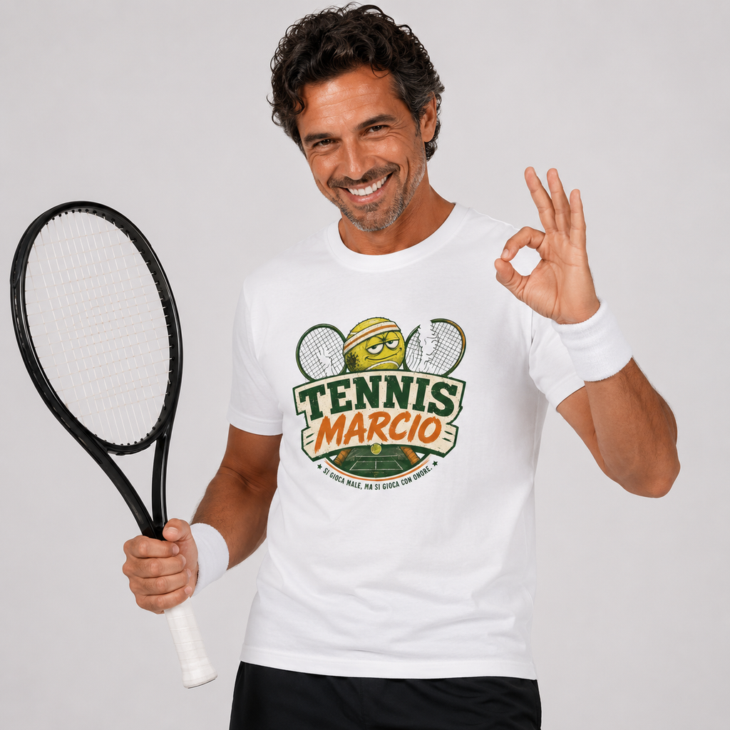 T-shirt "Tennis Marcio" — Logo Classico